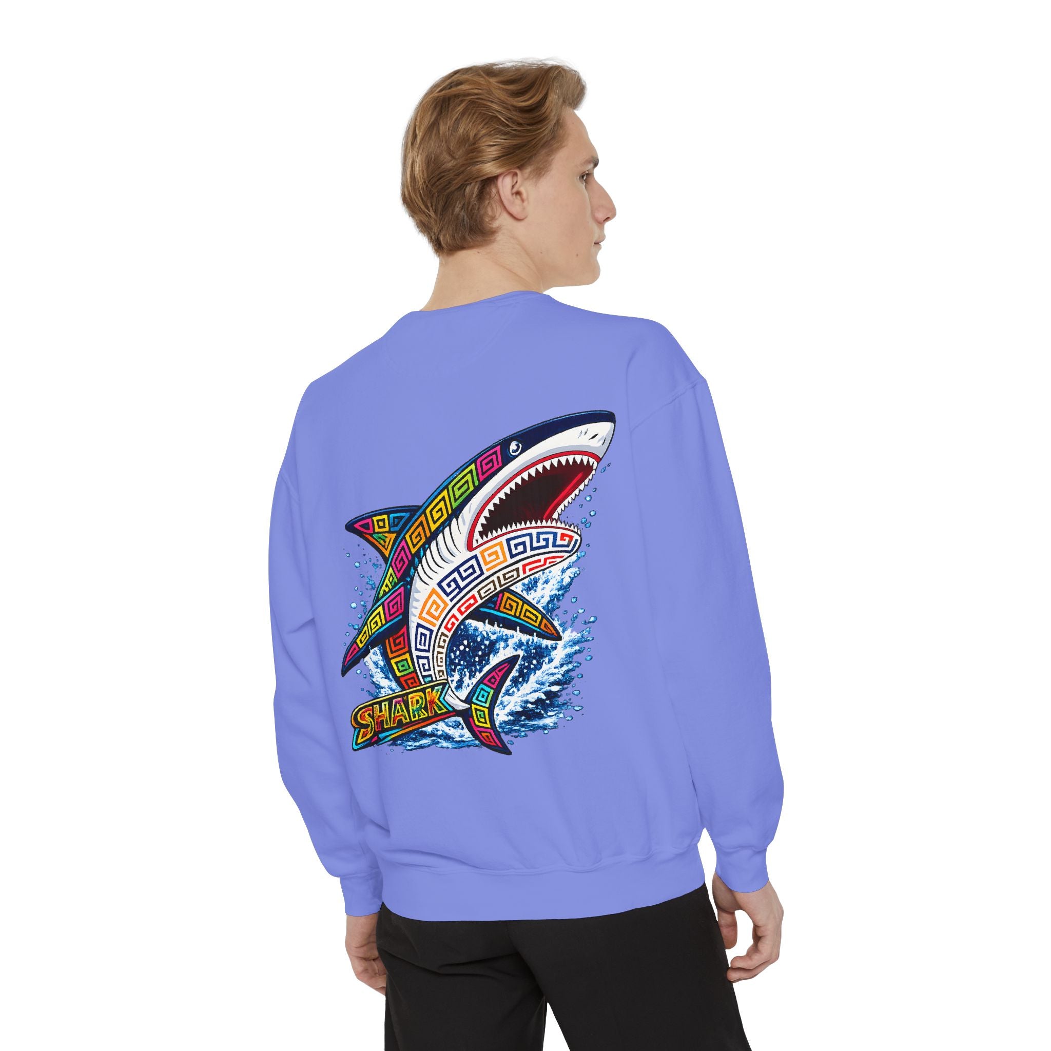 Colorful Tribal Shark Sweatshirt