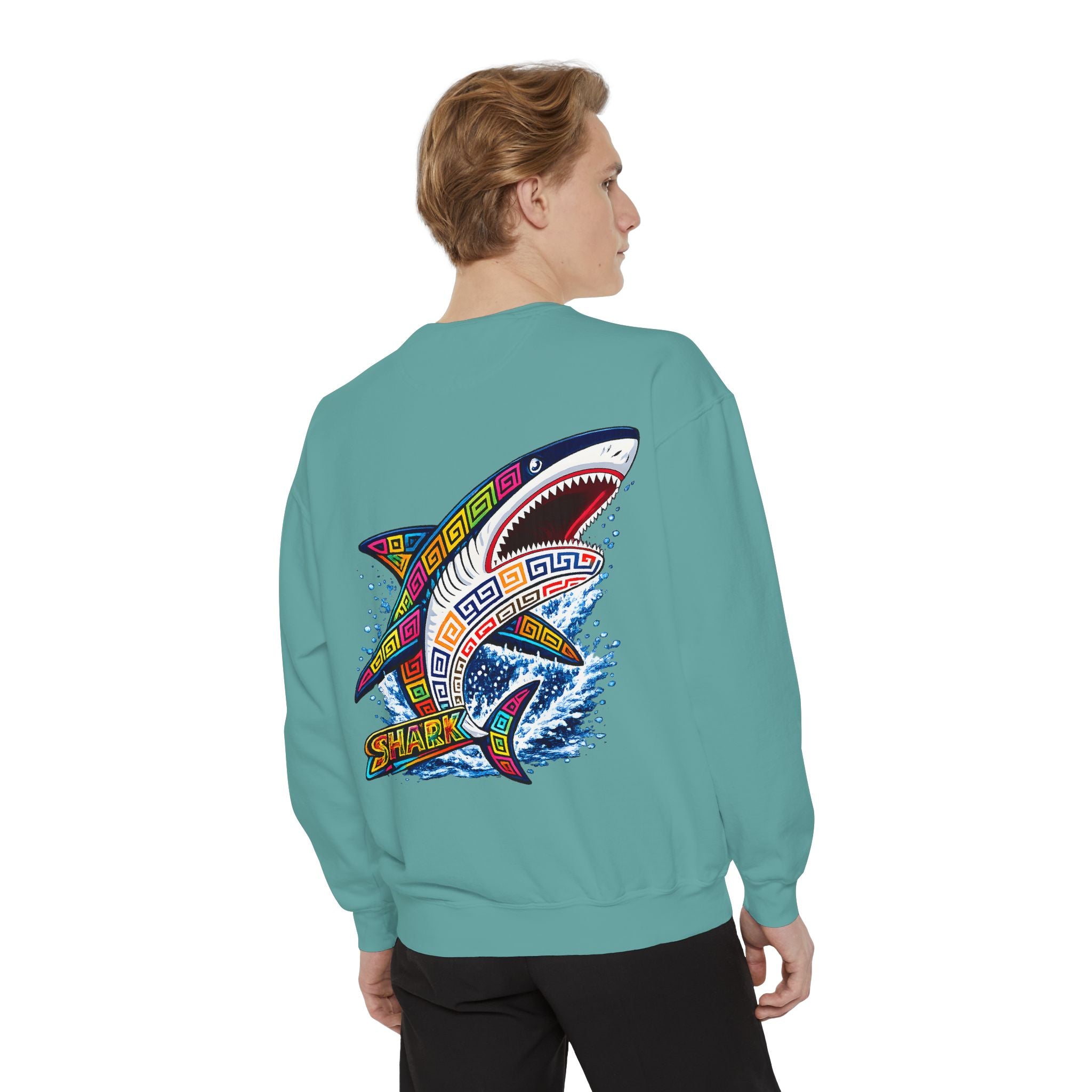 Colorful Tribal Shark Sweatshirt