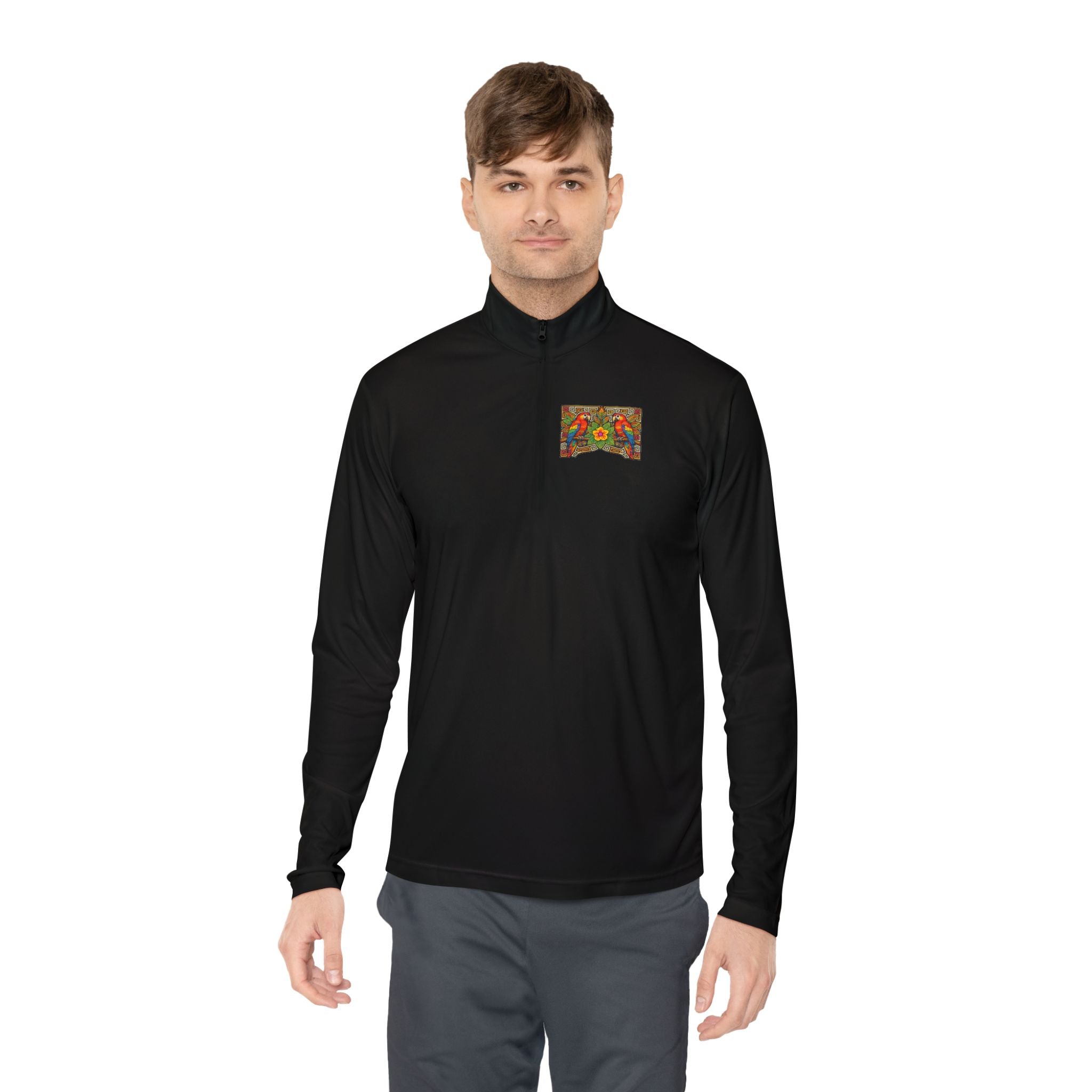 Autumn Poppies Quarter-Zip Pullover