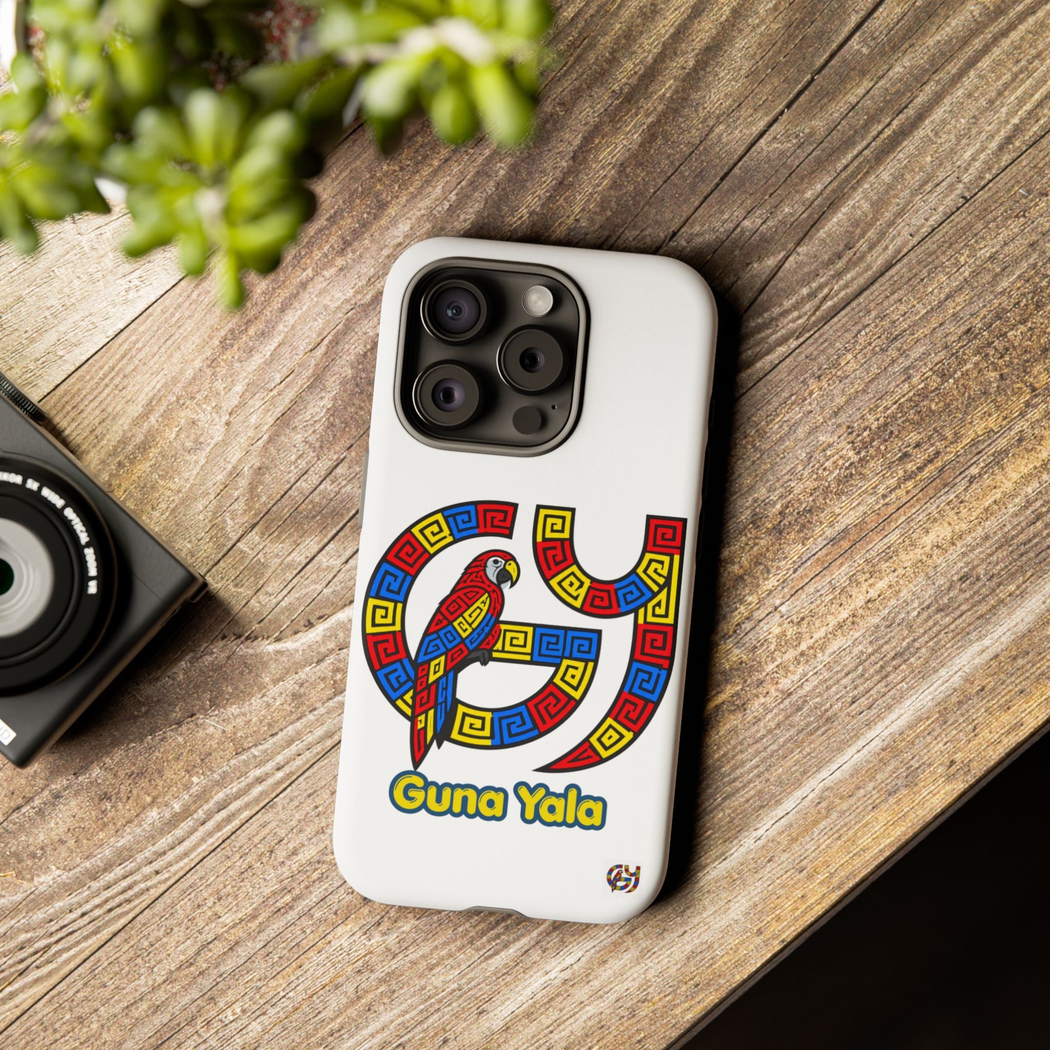 Guna Yala Parrot Phone Case — Colorful Indigenous Geometric Design