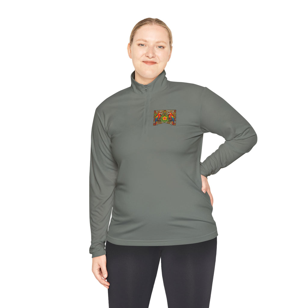 Autumn Poppies Quarter-Zip Pullover