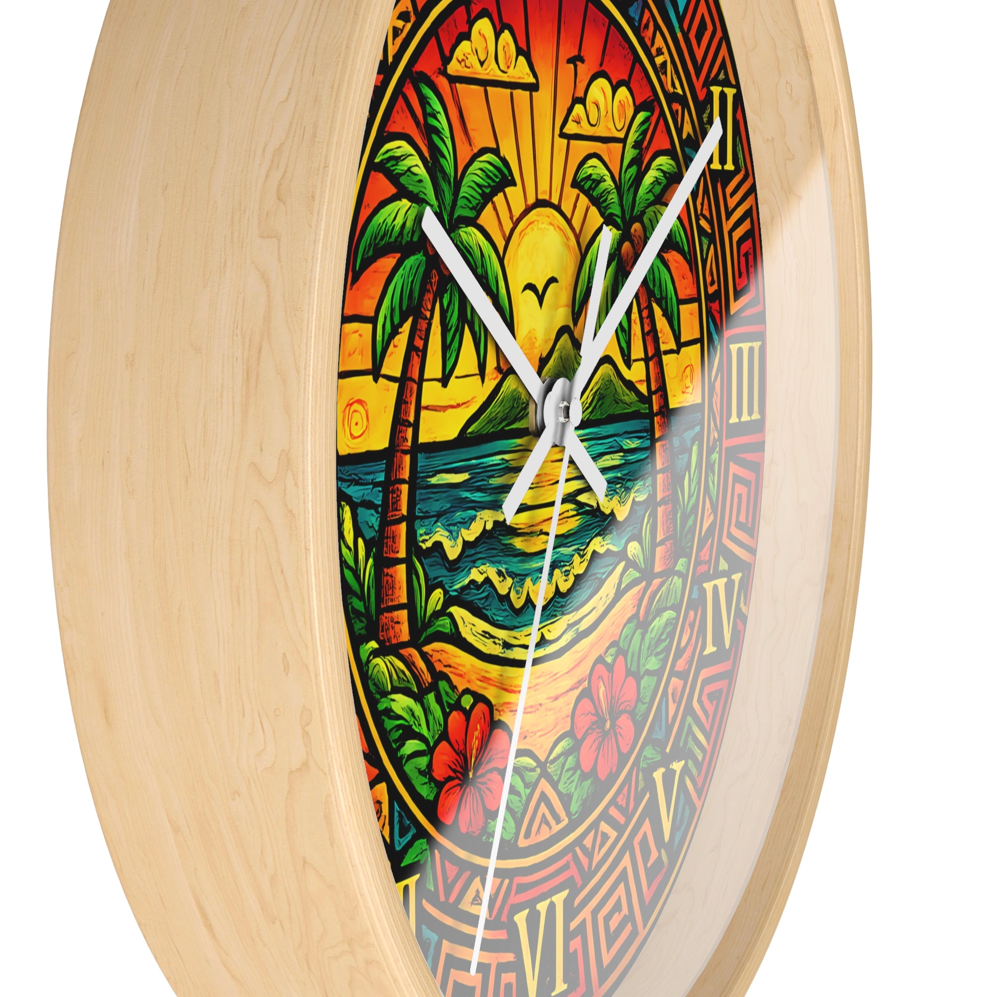 Colorful Hummingbird Mandala Wall Clock — Vibrant Tropical Decorative Clock