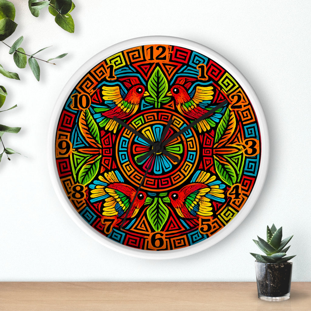 Copy of Colorful Hummingbird Mandala Wall Clock — Vibrant Tropical Decorative Clock