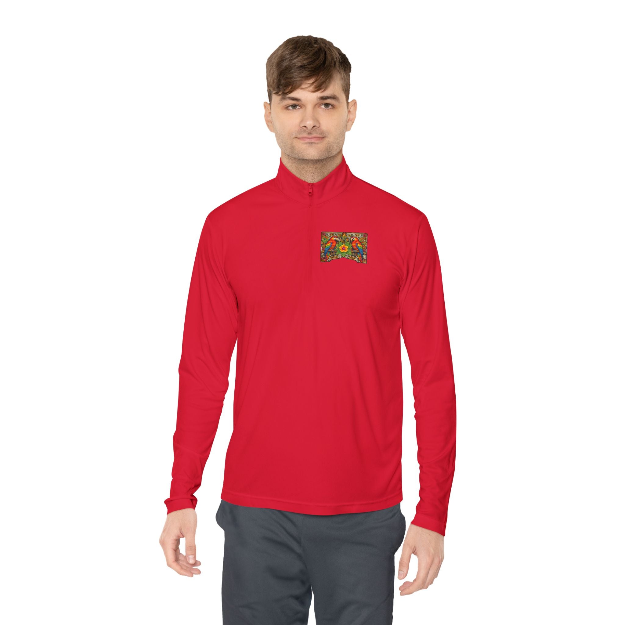 Autumn Poppies Quarter-Zip Pullover