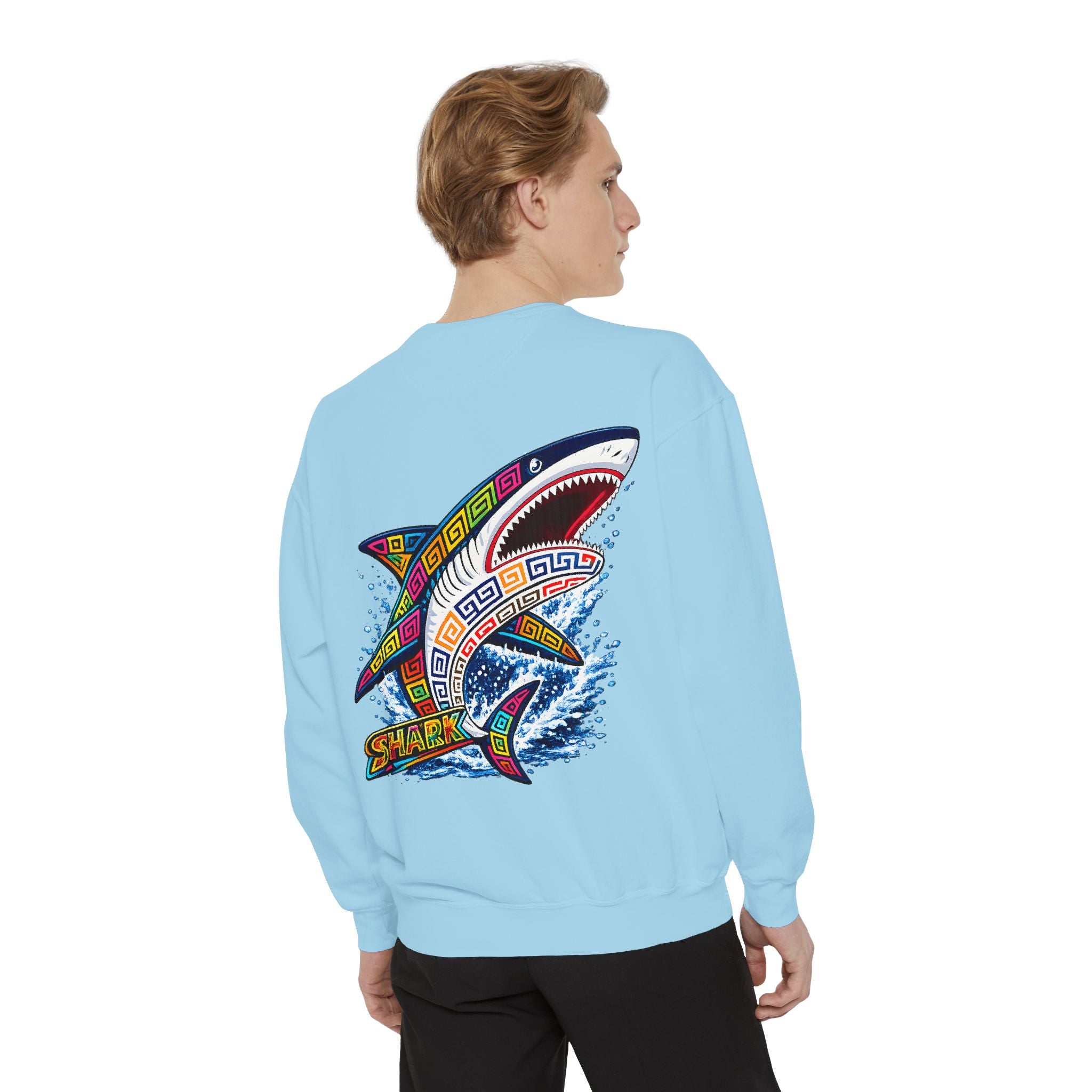 Colorful Tribal Shark Sweatshirt